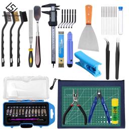 46 peças kit de ferramentas de impressão 3d inclui debur ferramenta de remoção de limpeza com saco de armazenamento impressora 3d conjunto de ferramentas para limpeza - Image 1
