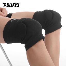 Aolikes 1 par esportes espessamento joelheiras voleibol esportes radicais joelheira cinta suporte dança yoga elástico no joelho protetor - Image 2