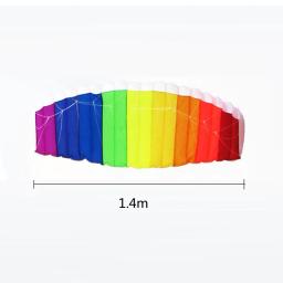Paraquedas de arco-íris para crianças, bico de paraquedas com linha dupla, 1.4 m, acolchoado de nylon, parafóleo, manobras, brinquedos educacionais para crianças - Image 6