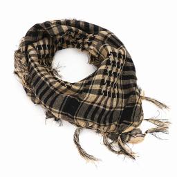 Xale de caminhada ao ar livre masculino com borla, lenço xadrez deserto, árabe militar, turbante tático do exército, máscara - Image 4