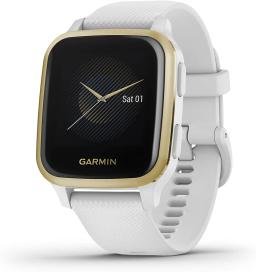 Relógio inteligente garmin prateado, relógio inteligente esportivo à prova d'água com gps, monitoramento de frequência cardíaca, pista de velocidade para corrida e maratona - Image 1