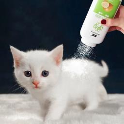 Pet limpeza a seco em pó seguro natural suprimentos de banho gato cão rápido fácil limpo pet bath suprimentos totoro hamster esterilização - Image 3