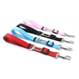 Cão do gato do animal de estimação ajustável cinto de segurança do cão do assento do animal de estimação veículo arnês lead clip segurança tração coleiras cães accessoires - Image 1