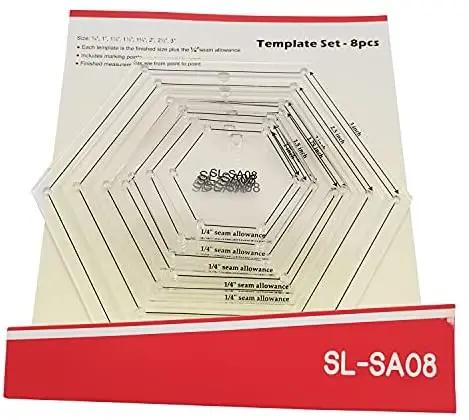 Conjunto de 8 Mini Têmperas Hexagonais para Máquinas de Costura Domésticas