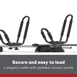 2 pçs caiaque telhado superior rack no carro suporte do telhado montagem para caiaque canoa paddle barco surf ski universal rack de teto suporte - Image 3