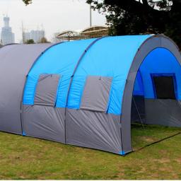 Grande barraca de acampamento para a família, impermeável fibra de vidro pólo, túnel familiar, equipamento da tenda ao ar livre, montanhismo partido, 10 pessoas, 5-8 pessoas - Image 5