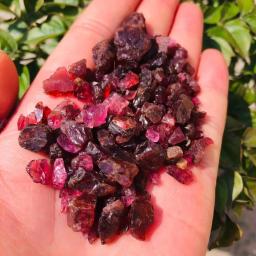 MOKAGY-Pedra Preciosa Vermelha Natural, Pedra Garnet Tombada, Cristal de Cascalho, Colecionáveis Minerais de Cura, Artesanato DIY, 100g, Novo - Image 5