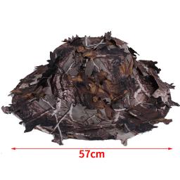 Camuflagem caça chapéu com bionic 3d real folha de árvore caça boné chapéu de pesca para ao ar livre - Image 2