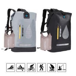 Impermeável seco saco mochila, balde de armazenamento, esportes ao ar livre, natação, pesca, surf, rafting, canoagem, caiaque, canoagem, x1, 20L, 30L - Image 6
