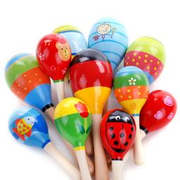 Brinquedo de madeira para bebê, martelo de areia, chocalho, instrumento musical, percussão, infantil, criança, 1pc - Image 2