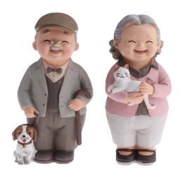 Estatuetas De Casal De Resina Decoração, Aniversário Presente De Casamento, Velhice Vida, Decoração De Casa, Quarto, Sala De Estar, Amando Idosos - Image 2