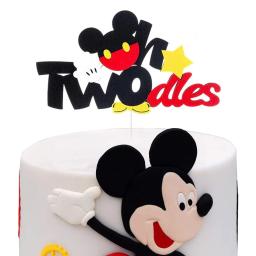 Kit de decoração para comemoração de festas de aniversário com tecido não-tecido, mickey, disney, artigos de festa para feriados - Image 1