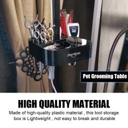 Caixa De Armazenamento De Plástico no Suporte para Pet Grooming, Tesoura De Mesa, Caixas De Pente De Cão, Organizador De Escovas, Suprimentos De Gato - Image 5