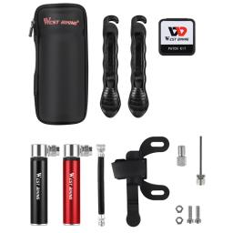 Kit portátil para conserto de bicicleta west biking, conjunto de ferramentas com bomba de armazenamento de pneu de estrada e mtb - Image 3