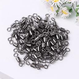 Conector giratório de pesca de aço inoxidável, conector sólido anel gancho, Pesca marítima Combater Acessórios, Heavy Duty, 100pcs por lote - Image 4