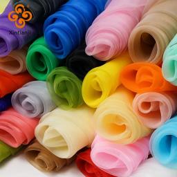 Tecido Organza Sheer para Decoração de Casamento, Decoração de Festa de Aniversário, Tecido Romântico por Meia Jardas, 0.45 m, 1 m, 3 m, 5 m, TJ0031 - Image 1