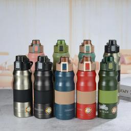 500ml/680ml esporte de aço inoxidável duplo balão de vácuo portátil de escalada ao ar livre garrafa térmica copo de isolamento de chá de café - Image 2