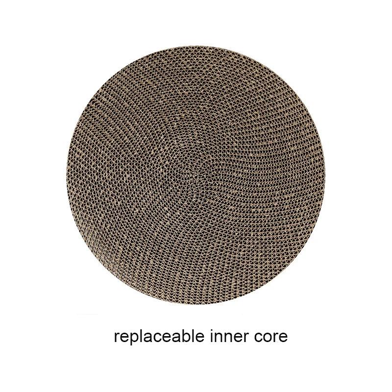 Round Cat Scratcher Pad, moagem garras papelão, papel ondulado gatos arranhando a placa, raspadores de gatinho, móveis para animais de estimação - Image 1