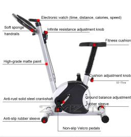 Equipamento fitness para exercícios em casa e ciclismo, tela de led, fitness, treino de musculação - Image 3