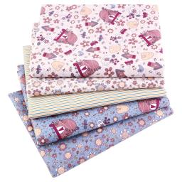 Teramila-Tecido De Algodão Impresso Flor, Pano para Costura Do Vestido, Tecidos De Patchwork, DIY, Quilting Artesanal, Bordado, 5 pcs por pacote - Image 3