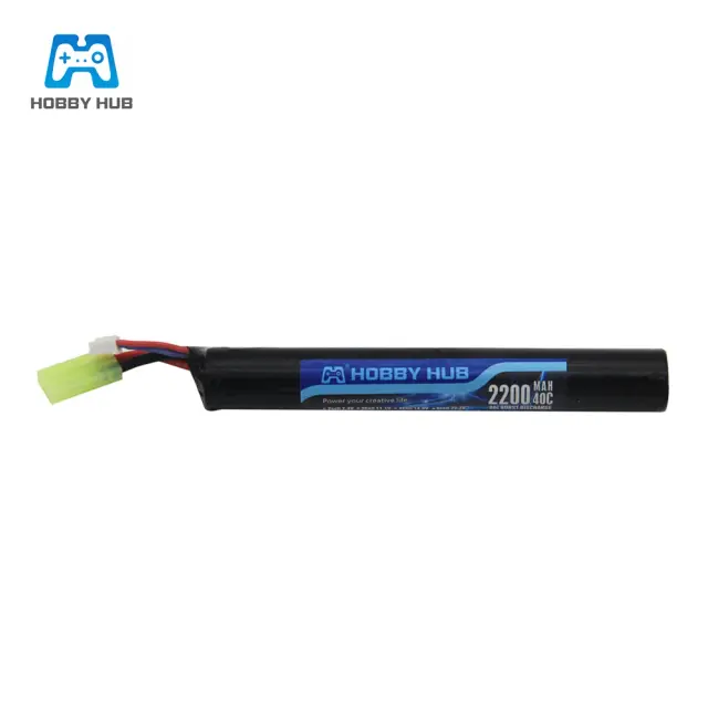 Bateria Lipo Power 7.4V 2200mAh 40C para Airsoft e Brinquedos Miniatura
