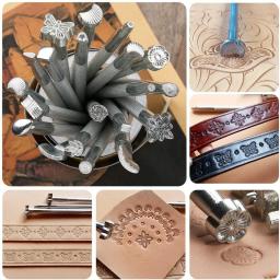 Ferramentas de carimbo de couro, de escultura em couro, diferentes formatos, para artesanato, faça você mesmo, arte e trabalho - Image 3