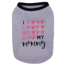 OIMG Engraçado Pet Dog Roupas, Mini Chefe Camisas, Eu Amo A Mamãe Colete, Bulldog Pomeranian, Camiseta de Cachorro para Spitz, Verão - Image 5