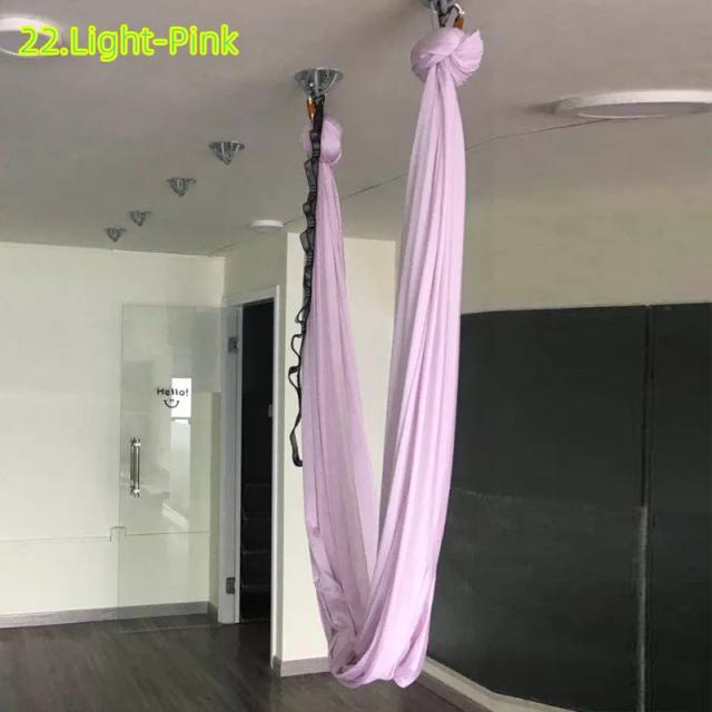 Conjunto Completo de Rede de Yoga Anti-Gravidade 5x2.8m para Estúdios - Equipamento de Tração Aérea para Práticas de Yoga e Fitness