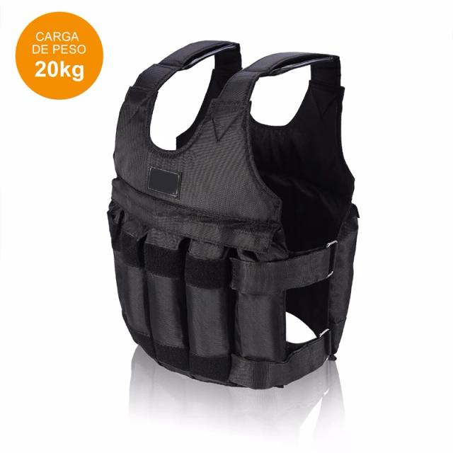 Colete de Peso Ajustável para Exercícios - 20kg a 50kg, Ideal para Treinos de Fitness, Boxe e Academia