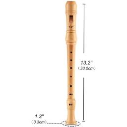 Aiersi-Flauta soprano madeira gravador com estojo rígido, 3 peça Blockflute estilo alemão ou barroco, profissional madeira de bordo - Image 6