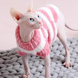 Gato do animal de estimação roupas de inverno outono quente gatos camisola jumper sphynx cachorro hoodie roupas pulôver malha camisa para gato gatinho suprimentos - Image 3