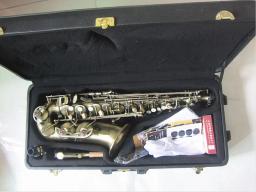 Saxofone mi-flat com acabamento antigo de alta qualidade, instrumento de sopro, saxofone, sax, concha, padrão de escultura em chave, efeito de sopro, com caso, outros - Image 6