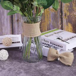2m/rolo de tecido de serapilheira de juta natural hessian artesanato fita de cânhamo festa de casamento decoração de costura de natal presente diy embalagem - Image 6