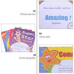 100 peças a5 certificado de pergaminho carta de pergaminho dos desenhos animados para material escolar infantil (4 estilos, 25 peças para cada estilo) - Image 5