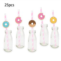Decoração para festas de aniversário, balões de rosquinha que brilham, convites de feliz aniversário, bolsa para decorar, banner e parede - Image 6