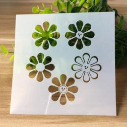 Molde de flor oca para DIY, Casa, Parede, Álbum, Diário, Graffiti, Decorar, Pintar, Stencils, Bolo, Assar, Lacework Embossing Card - Image 4