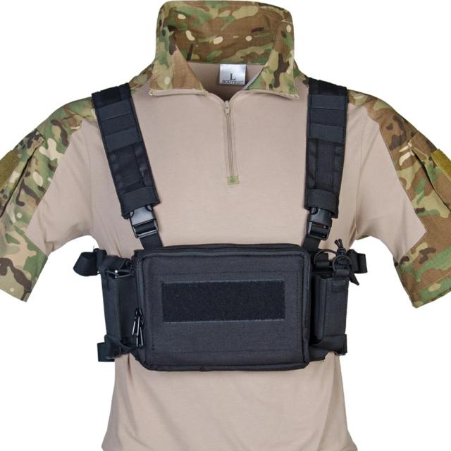 Colete Tático Peitoral Armado para Rifle - Acessório Ideal para Airsoft e Caça CRX com Arma 5.56
