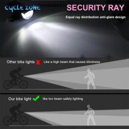 Conjunto de luz da bicicleta farol lanterna traseira usb recarregável mtb frente traseira conjunto lâmpada ciclismo lanterna acessórios da bicicleta - Image 2