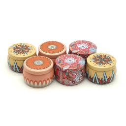 9 pçs retro floral lata de lata com tampa presente jóias caixa de lata biscoito doces chá organizador de armazenamento velas artesanais que fazem recipiente - Image 5