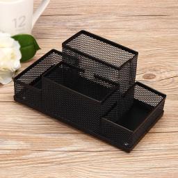 Mesh Cube Metal Stand Combinação Titular, Acessórios de mesa, Organizador de papelaria, Caneta e lápis titular, Material de escritório, Estudo Armazenamento - Image 4