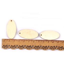 20 pçs forma redonda gota de madeira natural artesanato suprimentos scrapbooking pingente de madeira para brinco diy jóias artesanato 40-50mm m2601 - Image 4