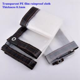 Plástico transparente PE filme impermeável pano, encerado jardim varanda estufa planta suculenta, manter quente, pano impermeável, 0.1mm - Image 1