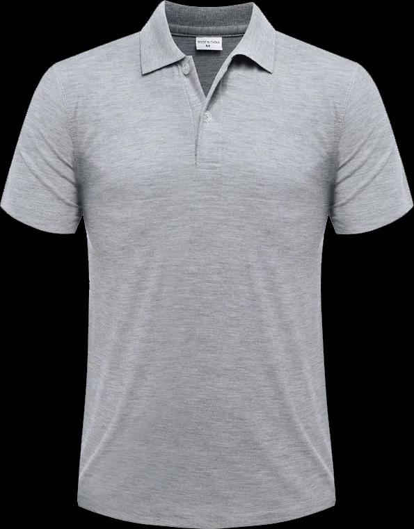 Camisa Polo Masculina de Manga Curta com Lapela Respirável e Logo Bordado para Verão - Estilo Casual e Personalização em Massa