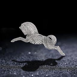Wuli & baby vintage metal correndo cavalo broche pinos na moda moda feminina broches presente 2021 - Image 5