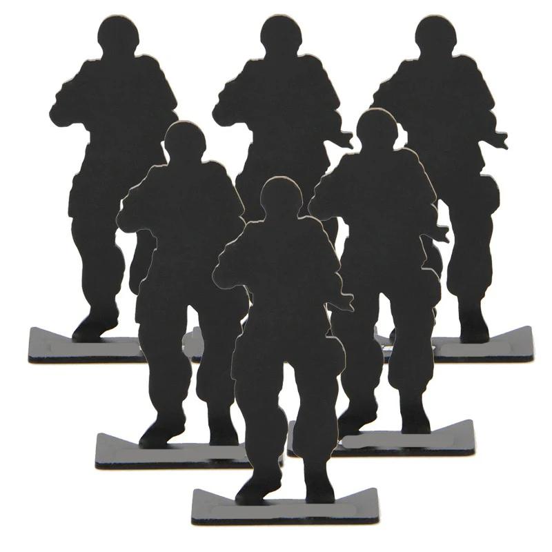80x44mm treinamento de caça praticando alvo paintball metal tiro alvo (6 unidades/pacote) - Image 1