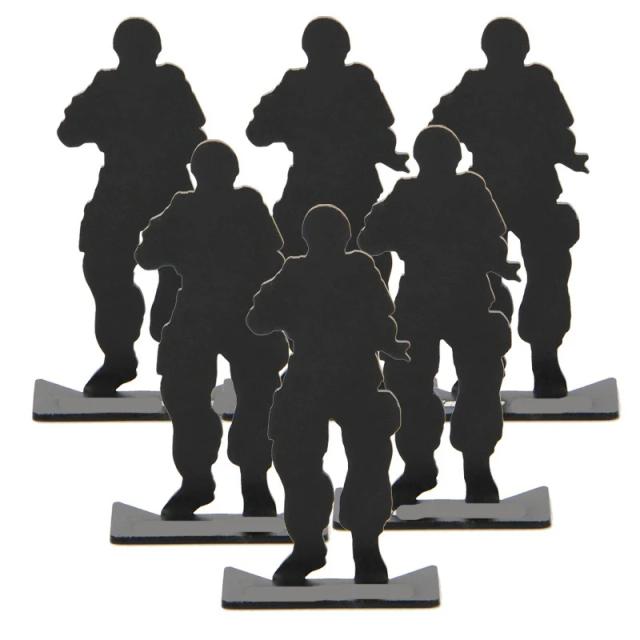 Treinamento de Caça: Conjunto de 6 Alvos de Metal para Paintball - 80x44mm