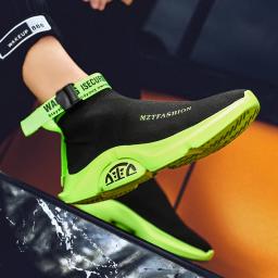 Homens tênis de alta qualidade meias sapatos respirável casual deslizamento na cesta homme plataforma tênis masculino footwears zapatillas - Image 5