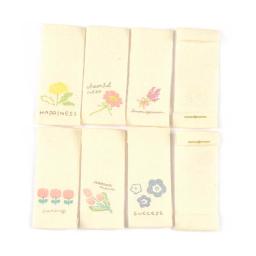 Flores coloridas Impresso Etiquetas De Pano, Bandeira De Roupas De Costura, Roupas De Sapatos, DIY, Artesanato Artesanal Acessórios, C2887, 50Pcs por lote - Image 3