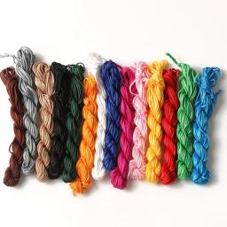 Cordas Trançadas de Nylon para Fazer Jóias, 15 Cores, Rosca, Nó Chinês, Macramé, Rattai, Pulseira e Colar, DIY, 22m - Image 3