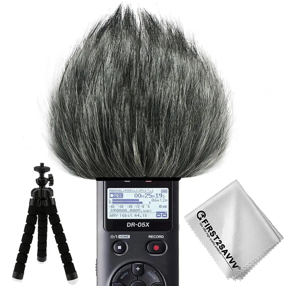 Gravadores Digitais Portáteis Furry Microfone, Mic pára-brisas, Wind Muff para Tascam, DR05X, DR05, Mini Tripé, ao ar livre - Image 1
